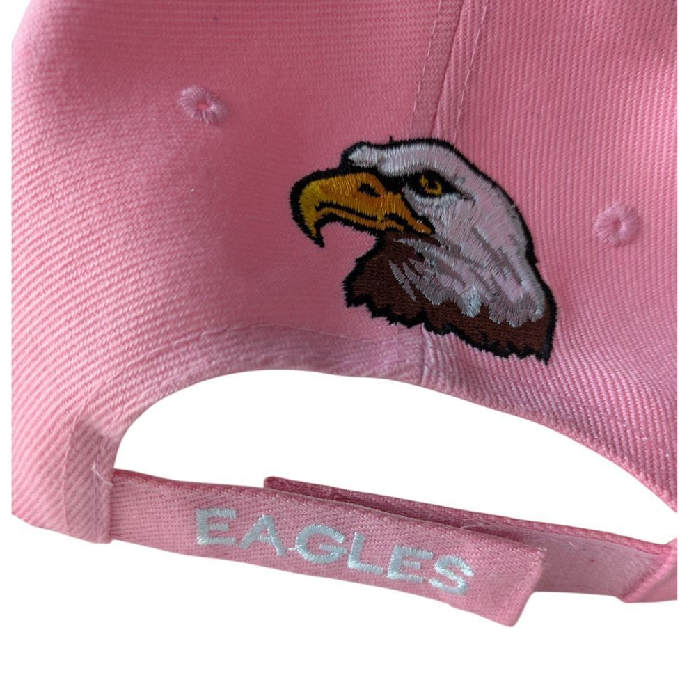 Eagles Pink Baseball Cap Embroidered Bald Eagle Design Patriotic Hat - Picture 4 of 5